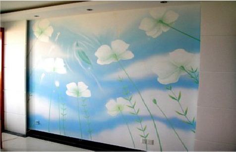 新干县画墙绘怎么画好白云的蓬松感？