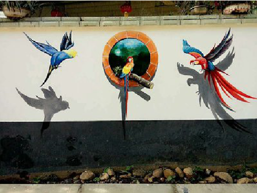 新干县视觉错位-3D墙绘设计