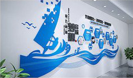 新干县海浪主题文化墙如何设计？