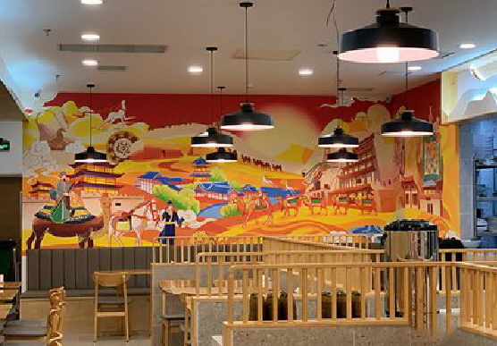 新干县商业空间彩绘介绍。