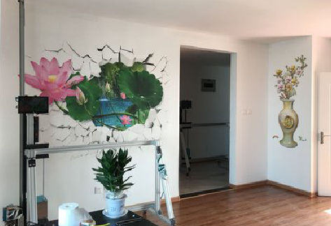 新干县墙体彩绘相比墙纸的优势。