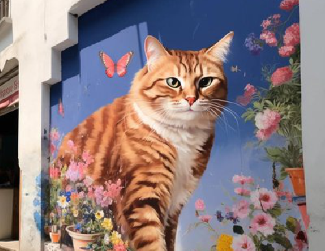 新干县自己绘制有个性的手绘墙