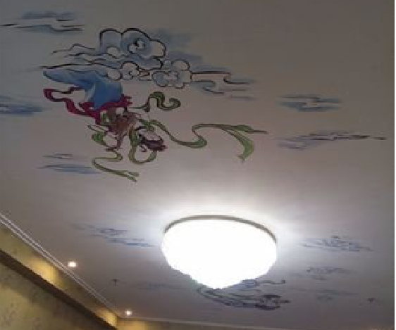 新干县如何快速绘制天花板上的手绘墙？