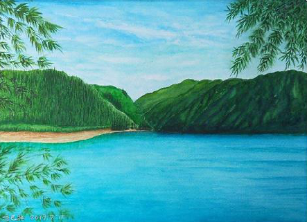 新干县在墙绘中，如何绘画绿水青山？