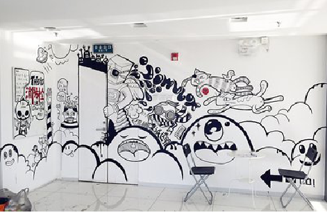 新干县手绘墙并非传统涂鸦。