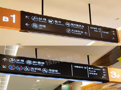 新干县如何通过商场标识牌引导客流分布?